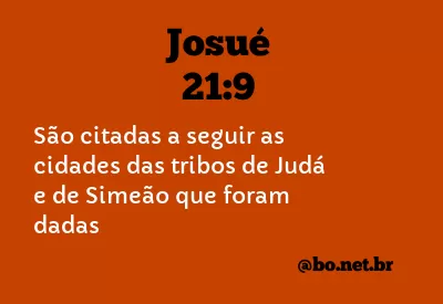 Josué 21:9 NTLH