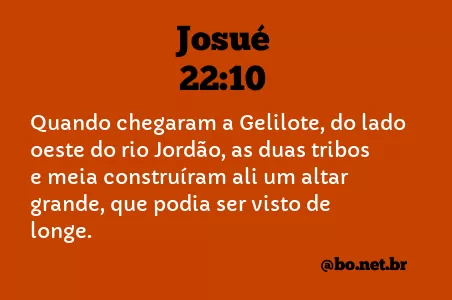 Josué 22:10 NTLH