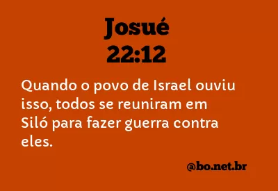 Josué 22:12 NTLH