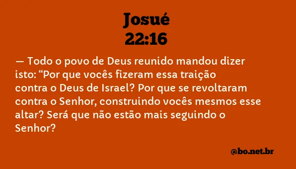 Josué 22:16 NTLH