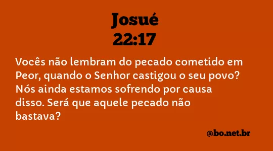 Josué 22:17 NTLH