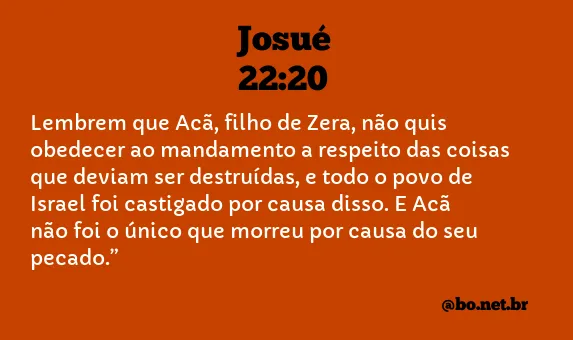 Josué 22:20 NTLH