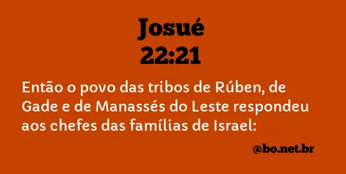 Josué 22:21 NTLH