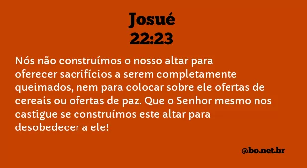 Josué 22:23 NTLH