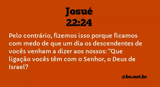 Josué 22:24 NTLH