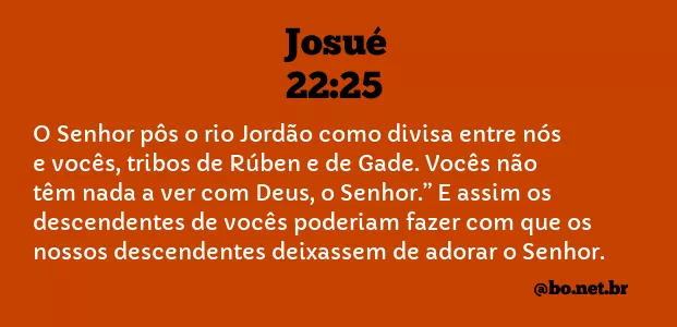 Josué 22:25 NTLH