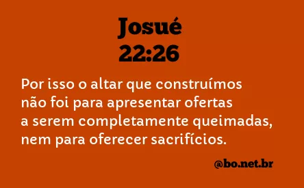 Josué 22:26 NTLH