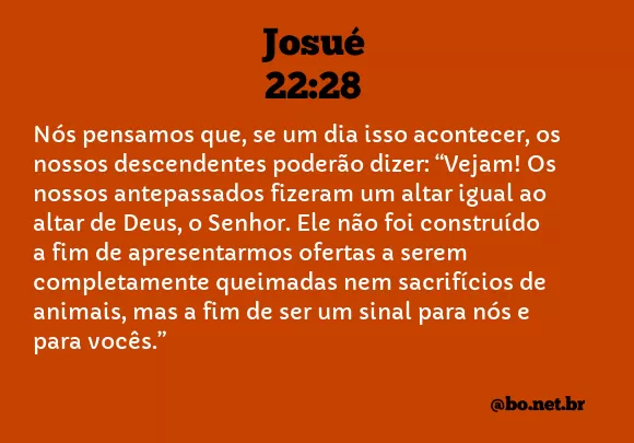 Josué 22:28 NTLH