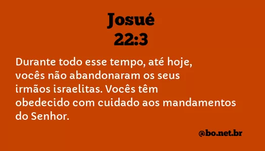 Josué 22:3 NTLH