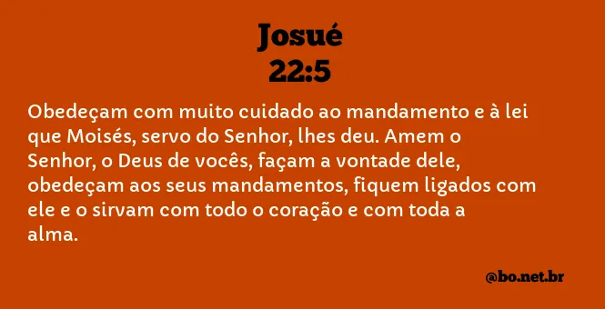 Josué 22:5 NTLH