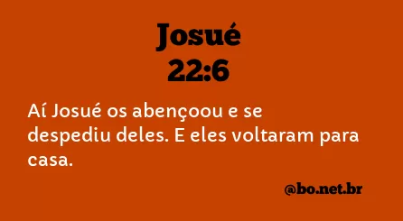 Josué 22:6 NTLH