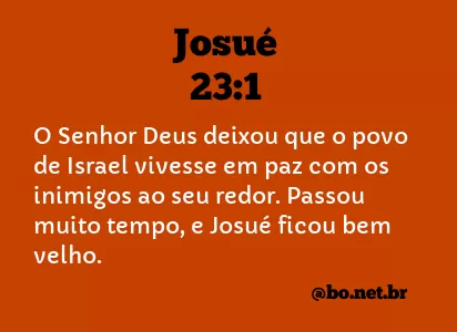 Josué 23:1 NTLH