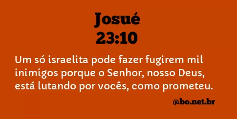 Josué 23:10 NTLH