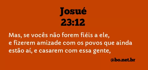 Josué 23:12 NTLH