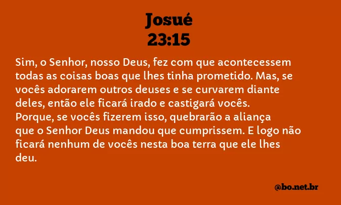 Josué 23:15 NTLH