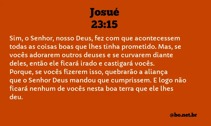 Josué 23:15 NTLH