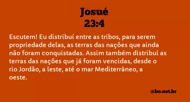 Josué 23:4 NTLH