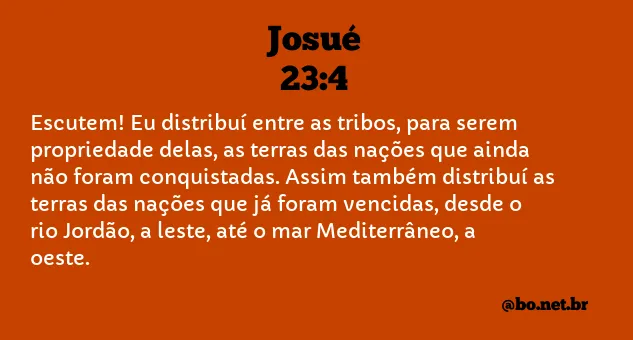 Josué 23:4 NTLH