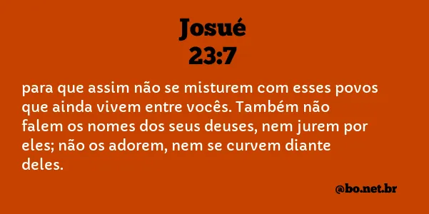 Josué 23:7 NTLH