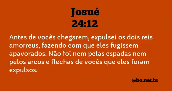 Josué 24:12 NTLH