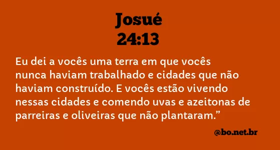 Josué 24:13 NTLH