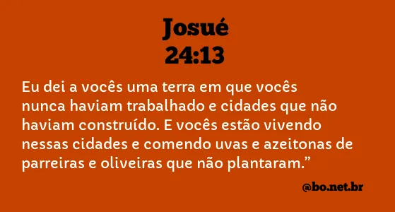 Josué 24:13 NTLH