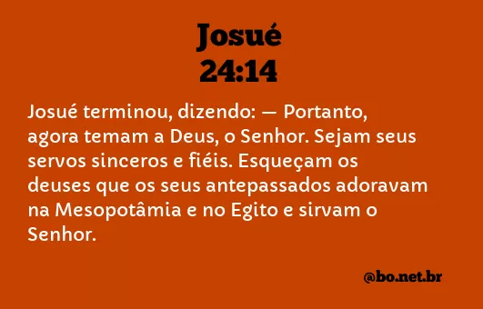 Josué 24:14 NTLH