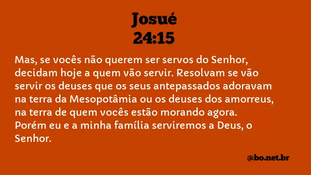 Josué 24:15 NTLH