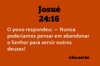 Josué 24:16 NTLH