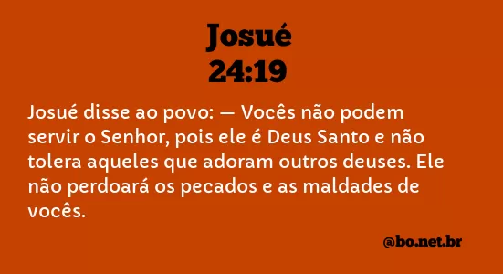 Josué 24:19 NTLH