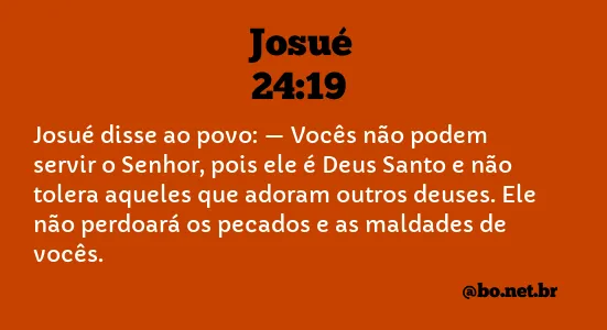 Josué 24:19 NTLH