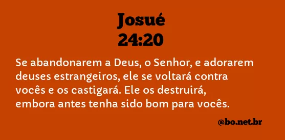 Josué 24:20 NTLH