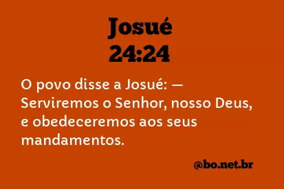 Josué 24:24 NTLH
