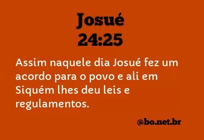 Josué 24:25 NTLH