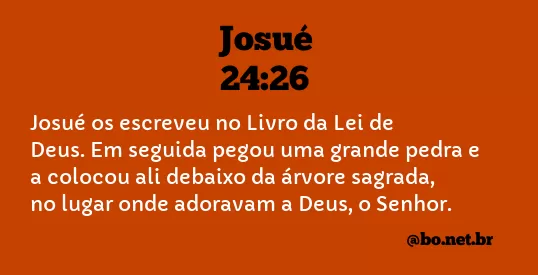 Josué 24:26 NTLH