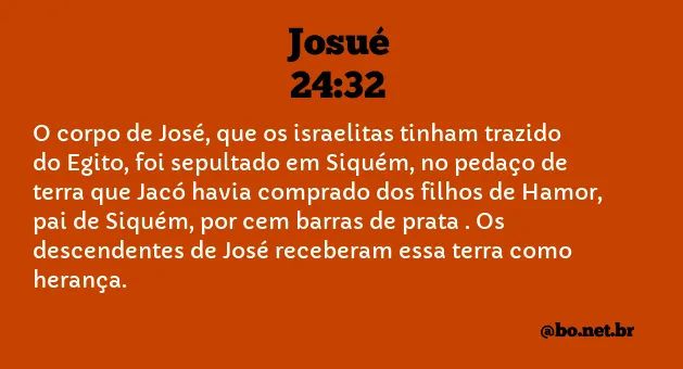 Josué 24:32 NTLH