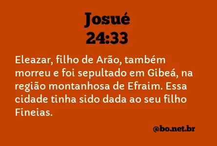 Josué 24:33 NTLH