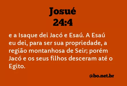 Josué 24:4 NTLH