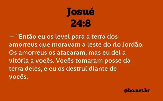 Josué 24:8 NTLH