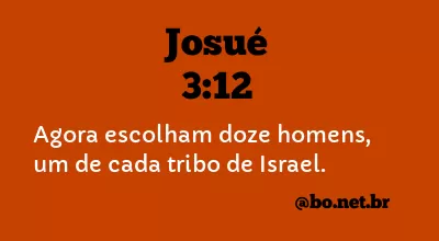 Josué 3:12 NTLH