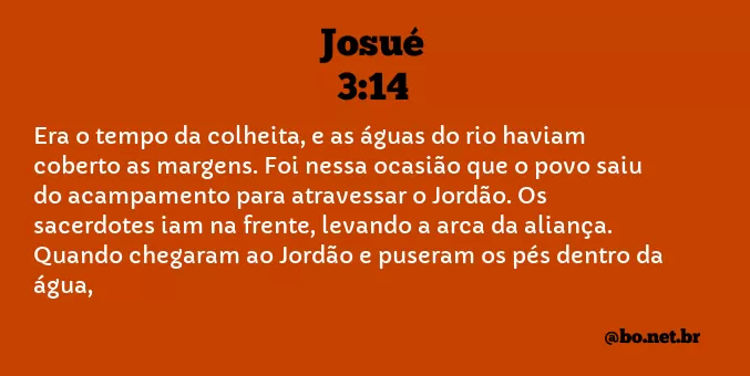Josué 3:14 NTLH