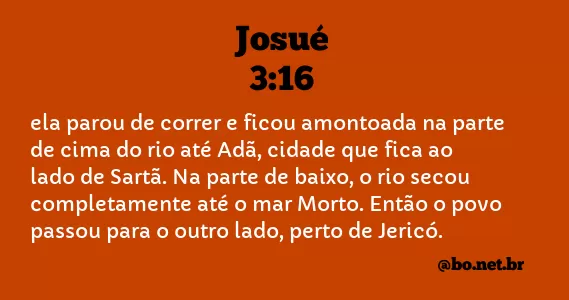 Josué 3:16 NTLH