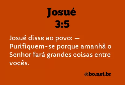Josué 3:5 NTLH