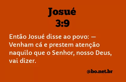 Josué 3:9 NTLH