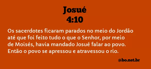 Josué 4:10 NTLH