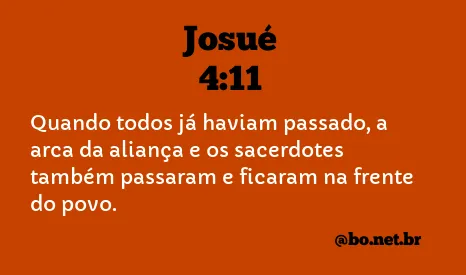 Josué 4:11 NTLH