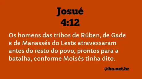 Josué 4:12 NTLH