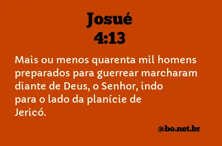 Josué 4:13 NTLH