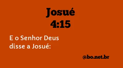 Josué 4:15 NTLH