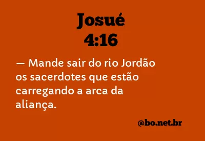 Josué 4:16 NTLH